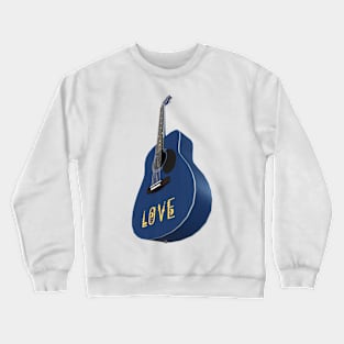 Blue Guitar – Music be the food of love Crewneck Sweatshirt